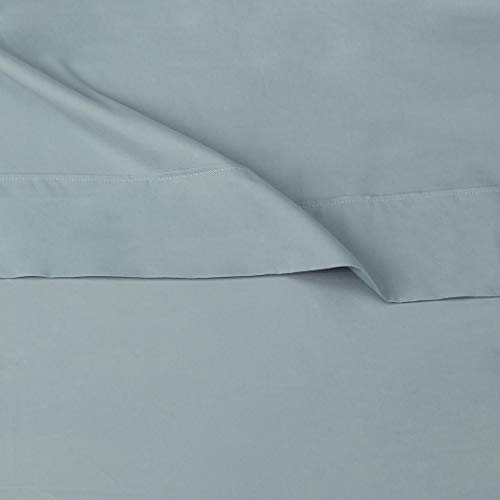 Amazon Basics Lightweight Super Soft Easy Care Microfiber 4-Piece Bed Sheet Set with 14-Inch Deep Pockets, Full, Spa Blue, Solid - Pack of 4