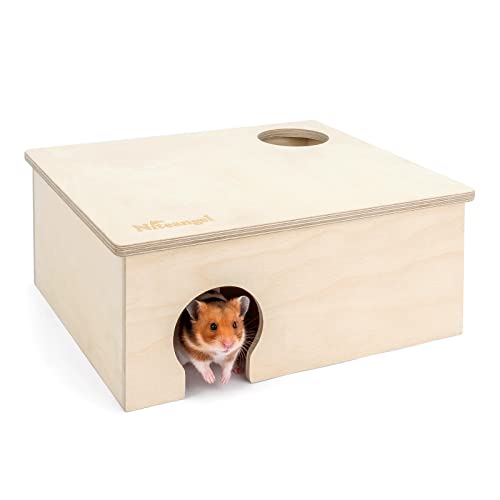 Niteangel Birch Chamber-Maze Hamster Hideout - Small Pets Woodland House Habitats Decor for Hamster Mice Gerbils Mouse