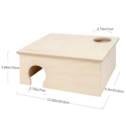 Niteangel Birch Chamber-Maze Hamster Hideout - Small Pets Woodland House Habitats Decor for Hamster Mice Gerbils Mouse