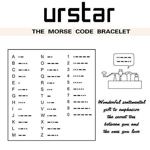 Bracelets for Mens Gifts, Leather Bracelets Gifts for Him Morse Code Bracelets for Mens Jewelry Birthday Christmas Anniversary Valentine's Day Gifts for Boyfriend Husband Fiance from Wife Girlfriend