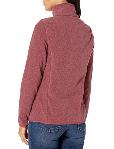 Amazon Essentials Women's Classic-Fit Full-Zip Polar Soft Fleece Jacket (Available in Plus Size), Burgundy Heather, Medium