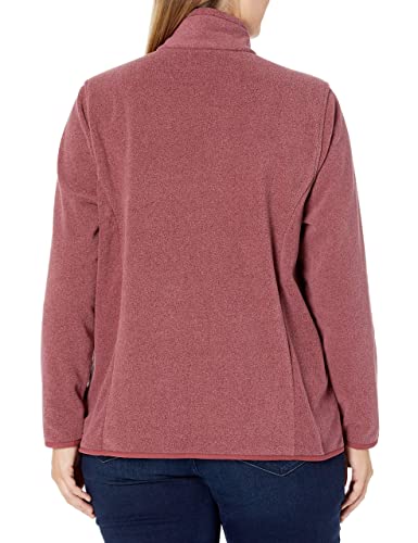 Amazon Essentials Women's Classic-Fit Full-Zip Polar Soft Fleece Jacket (Available in Plus Size), Burgundy Heather, Medium