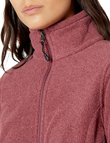 Amazon Essentials Women's Classic-Fit Full-Zip Polar Soft Fleece Jacket (Available in Plus Size), Burgundy Heather, Medium