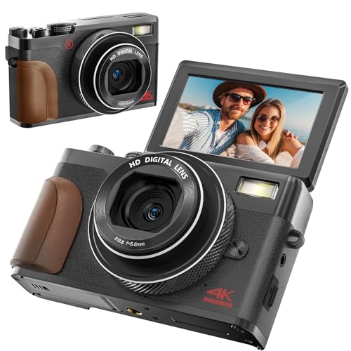 ATPLOES Digital Cameras for Photography,4K&48MP&16X Video/Vlogging Camera for YouTube, Travel Camera with 32GB TF Card & 2 Batteries,Compact Camera,Great Gift Choice,Digital Point and Shoot Camera