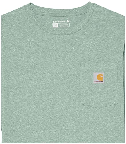 Carhartt Boys' Little Long-Sleeve Pocket T-Shirt, Jade Heather, 6
