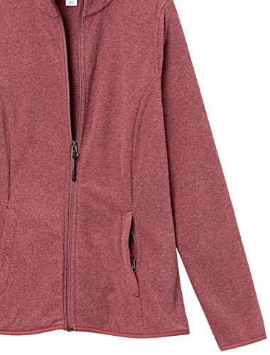 Amazon Essentials Women's Classic-Fit Full-Zip Polar Soft Fleece Jacket (Available in Plus Size), Burgundy Heather, Medium