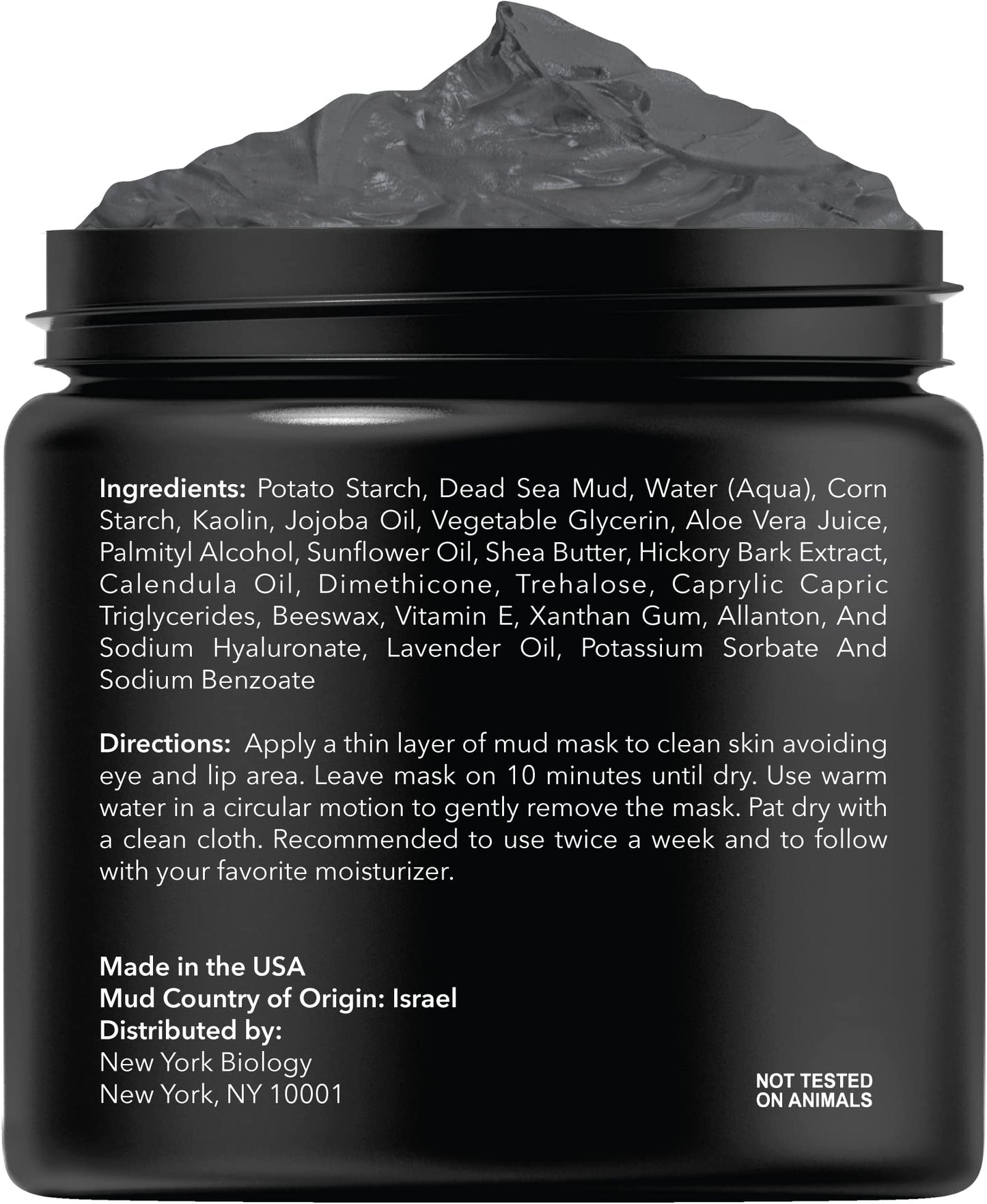 New York Biology Dead Sea Mud Mask for Face and Body - Spa Quality Pore Reducer for Acne, Blackheads and Oily Skin, Natural Skincare for Women, Men - Tightens Skin for A Healthier Complexion - 8.8 oz
