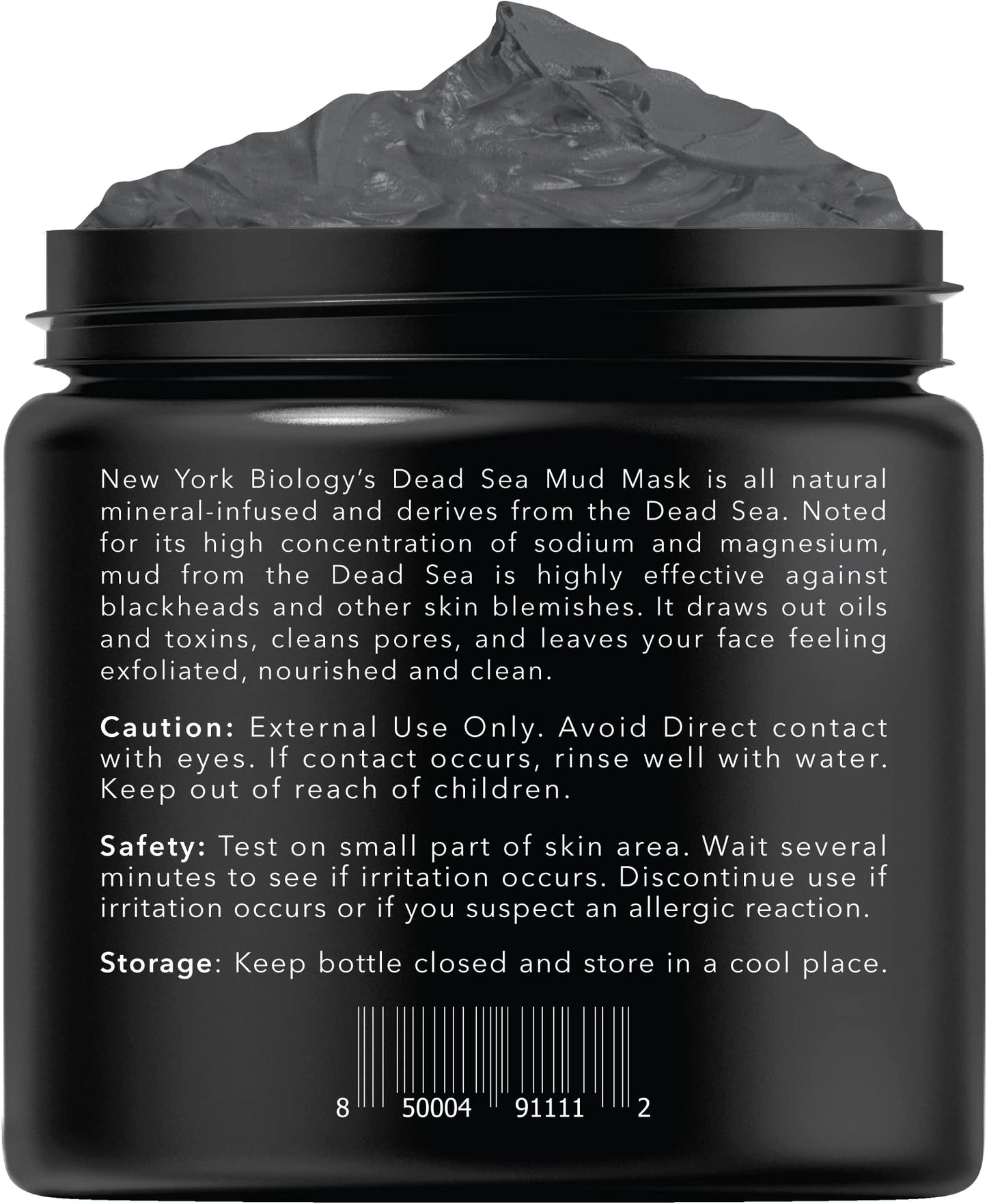 New York Biology Dead Sea Mud Mask for Face and Body - Spa Quality Pore Reducer for Acne, Blackheads and Oily Skin, Natural Skincare for Women, Men - Tightens Skin for A Healthier Complexion - 8.8 oz