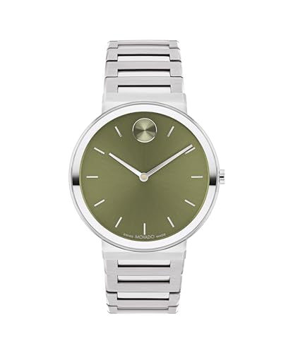 Movado Bold Horizon Ultra Thin Watch for Men and Women - Swiss Made - Water Resistant 3ATM/30 Meters - Sleek and Slim Premium Luxury Wristwatch for Everyone - 40mm