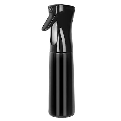 Lessmon Spray Bottle, 10oz/300ml Mist Spray Bottle for Hair, Stylish Water Mist Sprayer for Plant, Cleaning, Skin Care, Ergonomic Refillable Spray Container (Black)