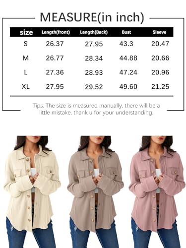 AUTOMET Womens Shacket Flannel Jacket Fall Outfits 2023 Fashion Clothes Waffle Knit Oversized Button Down Shirts Winter Coat