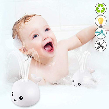 ZHENDUO Baby Bath Toys, Rechargeable Bath Toys, Whale Spray Water Bath Toy, Sprinkler Bathtub Shower Toys for Toddlers Kids Boys Girls, Pool Toy for Baby (White)