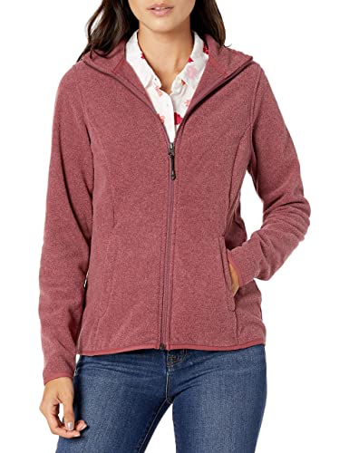 Amazon Essentials Women's Classic-Fit Full-Zip Polar Soft Fleece Jacket (Available in Plus Size), Burgundy Heather, Medium