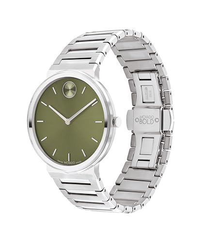 Movado Bold Horizon Ultra Thin Watch for Men and Women - Swiss Made - Water Resistant 3ATM/30 Meters - Sleek and Slim Premium Luxury Wristwatch for Everyone - 40mm