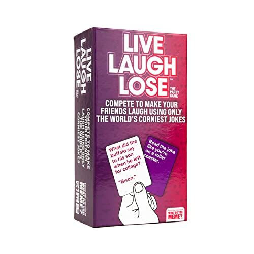 WHAT DO YOU MEME? Live Laugh Lose - The Party Game Where You Compete to Make Corny Jokes Funny