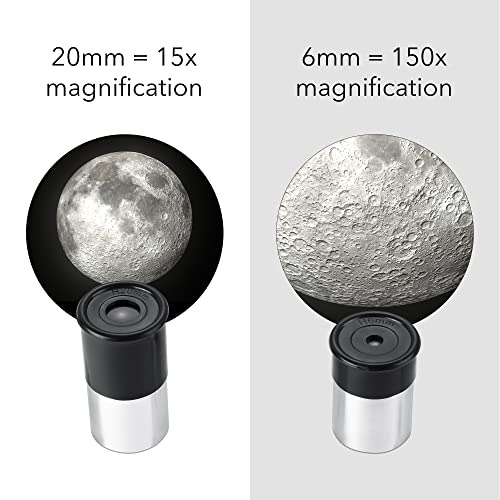 Dartwood Astronomical Telescope - 360° Rotational Telescope - Multiple Eyepieces Included for Different Zoom (Black/White)