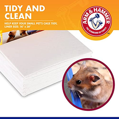 Arm & Hammer for Pets Super Absorbent Cage Liners for Guinea Pigs, Hamsters, Rabbits & All Small Animals | Best Cage Liners for Small Animals, 7 Count Small Animal Pet Products