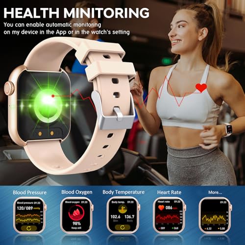Smart Watch for Men Women, Smartwatch with Blood Pressure Monitor Heart Rate Monitor Body Temperature 1.88