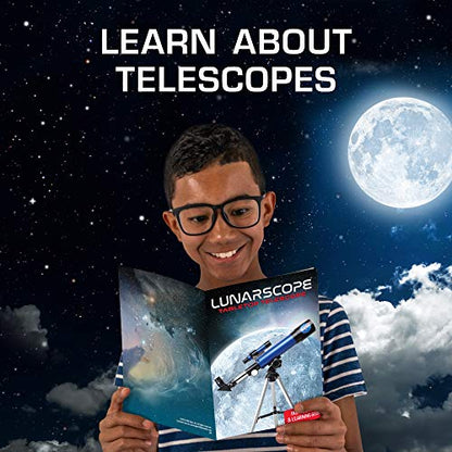 NASA Lunar Telescope for Kids – 90x Magnification, Includes Two Eyepieces, Tabletop Tripod, and Finder Scope- Kids Telescope for Astronomy Beginners, Space Toys, NASA Gifts (Amazon Exclusive)