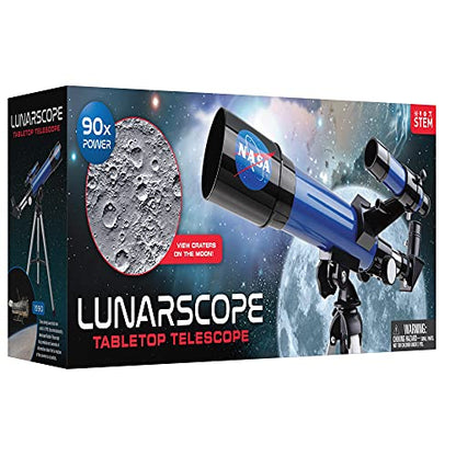 NASA Lunar Telescope for Kids – 90x Magnification, Includes Two Eyepieces, Tabletop Tripod, and Finder Scope- Kids Telescope for Astronomy Beginners, Space Toys, NASA Gifts (Amazon Exclusive)