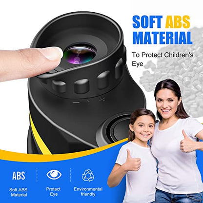 LET'S GO! Boys Toys Age 3-12, DIMY Compact Watreproof Binocular for Kids Boys Outdoor Play Bird Watching Easter Gifts for Boys Age 5-10 Yellow DY3