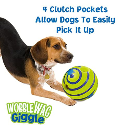 Wobble Wag Giggle Ball, Interactive Dog Toy, Fun Giggle Sounds When Rolled or Shaken, Pets Know Best, As Seen On TV