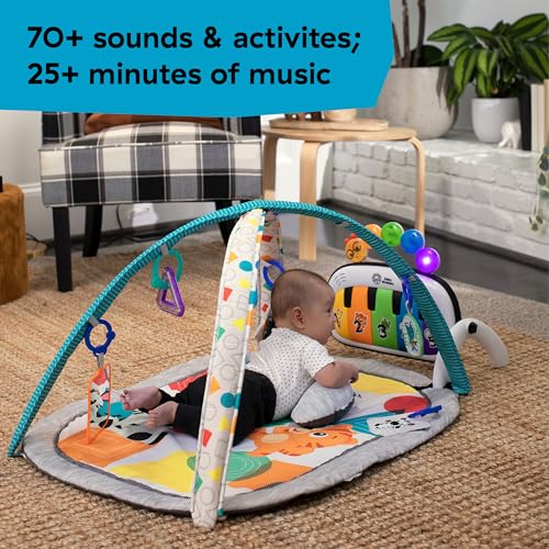 Baby Einstein 4-in-1 Kickin' Tunes Music and Language Play Gym and Piano Tummy Time Activity Mat