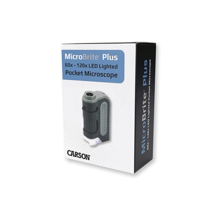 Carson MicroBrite Plus 60x-120x LED Lighted Pocket Microscope (MM-300)