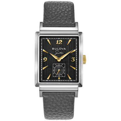 Bulova Men's Frank Sinatra "My Way" Leather Strap Watch, Silver Tone Style: 98A261