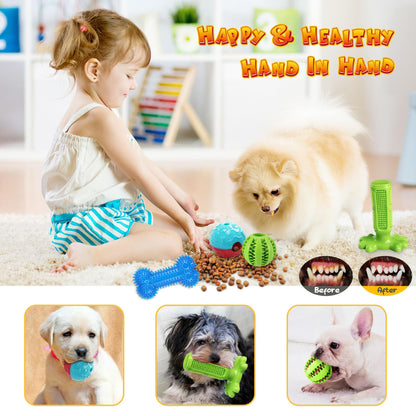 KIPRITII Dog Chew Toys for Puppy - 23 Pack Puppies Teething Chew Toys for Boredom, Pet Dog Toothbrush Chew Toys with Rope Toys, Treat Balls and Dog Squeaky Toy for Puppy and Small Dogs