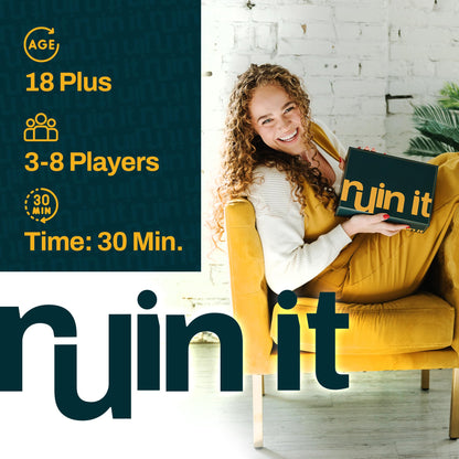 Ruin It - Adult Party Games- Party Games for Adults - Party Games- Fun Board Game for Adults - Game Night Games - Fun Game for Group Game Night Ages 18 + (3-8 Players)