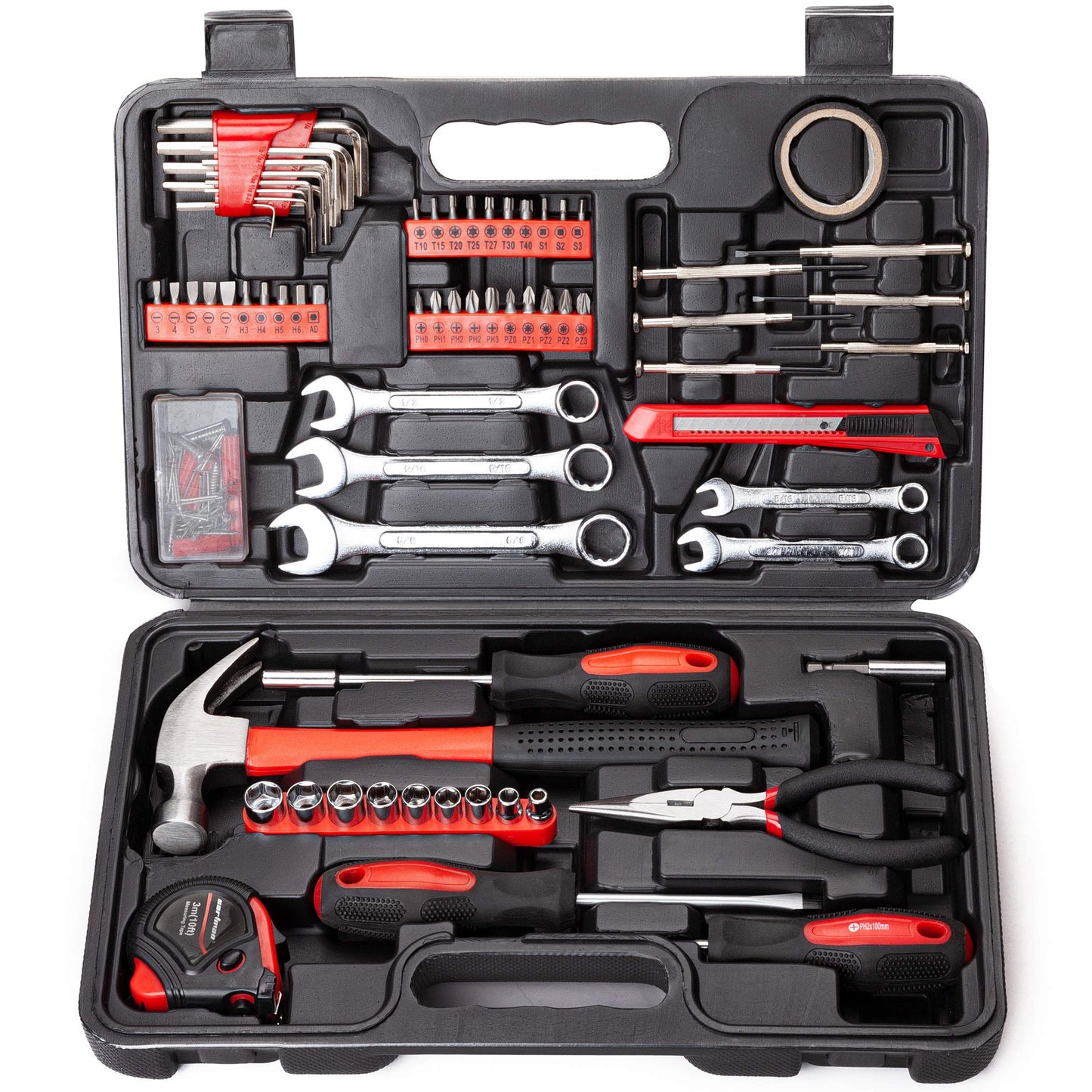 CARTMAN 148 Piece Automotive and Household Tool Set - Perfect for Car Enthusiasts and DIY Home Repairs